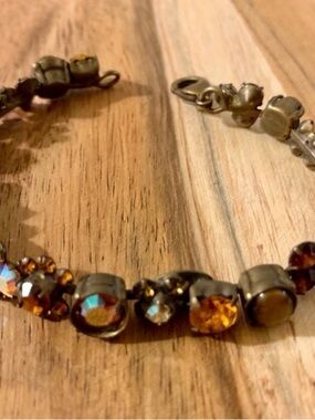 Rare Vintage Sorrelli “Maple Syrup” Gemstone Crystal Bracelet Jewelry